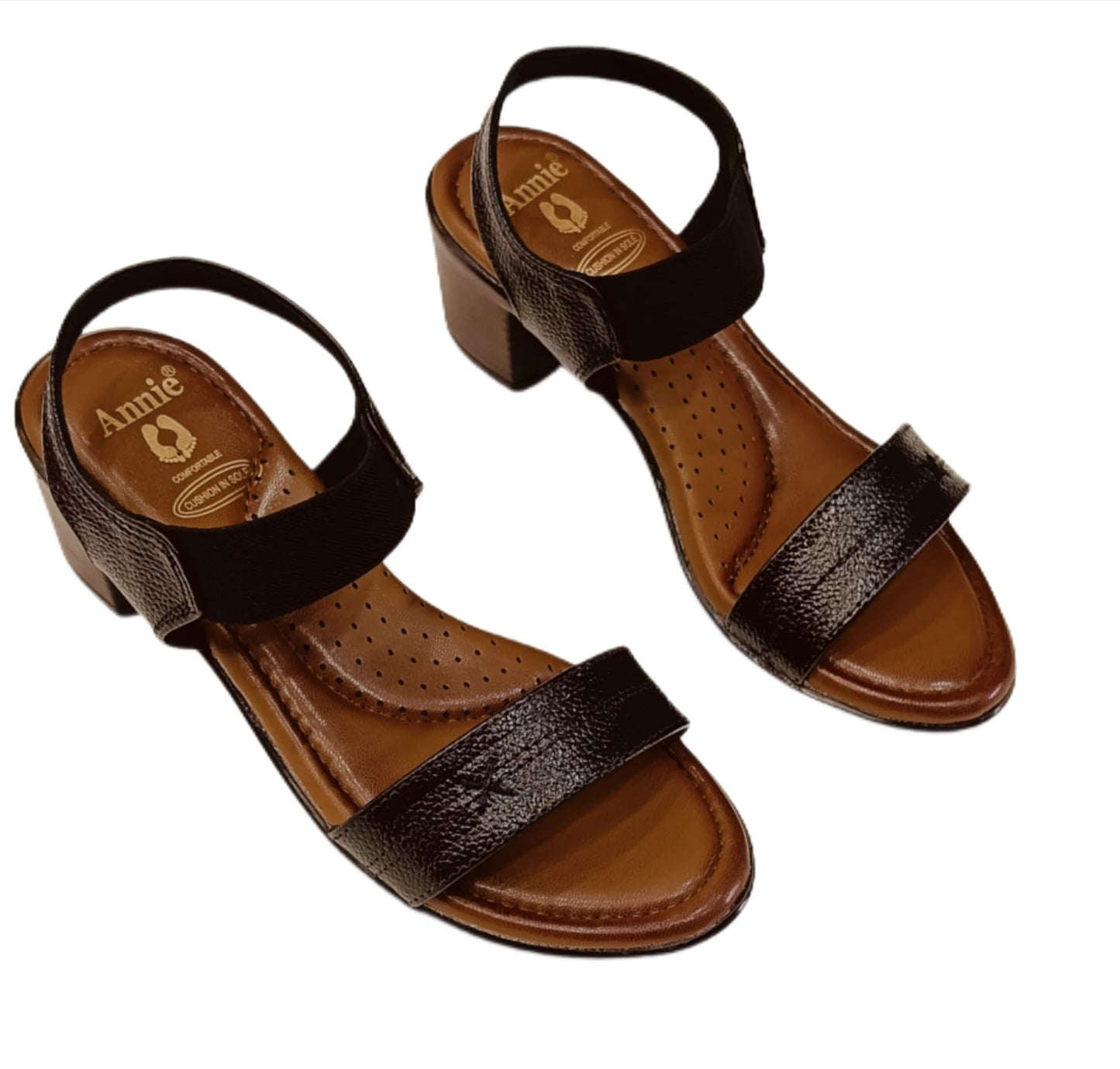 Annie Block Heel Slingback Sandals (8054)