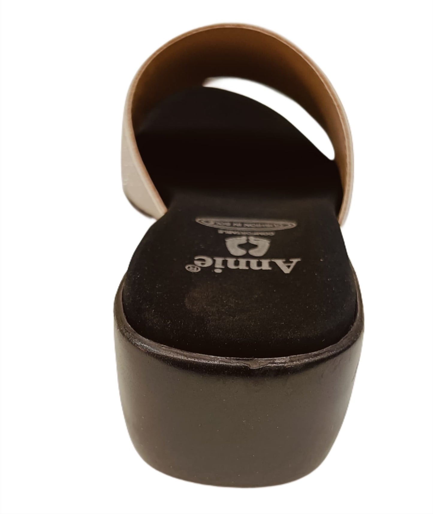 Annie Champagne Glitter Slip-On Block Heel Sandals (3775F)