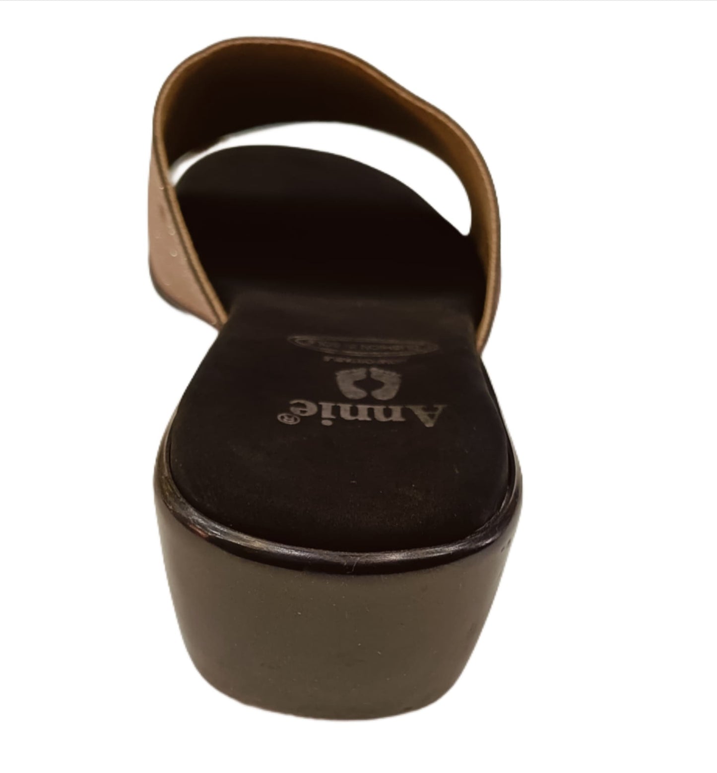 Annie Champagne Glitter Slip-On Block Heel Sandals (3775F)