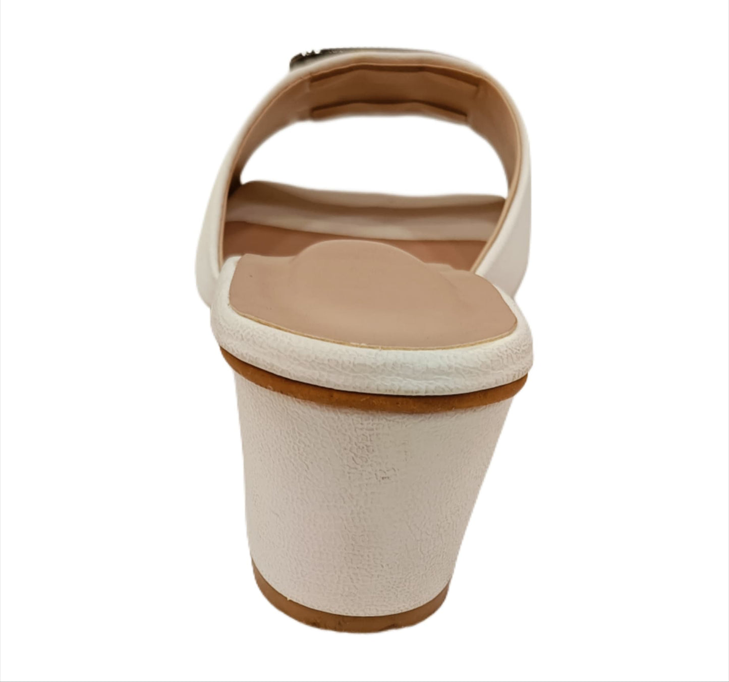 Elegant  Block Heel Mules with Decorative Buckle (Velveera LC-184)