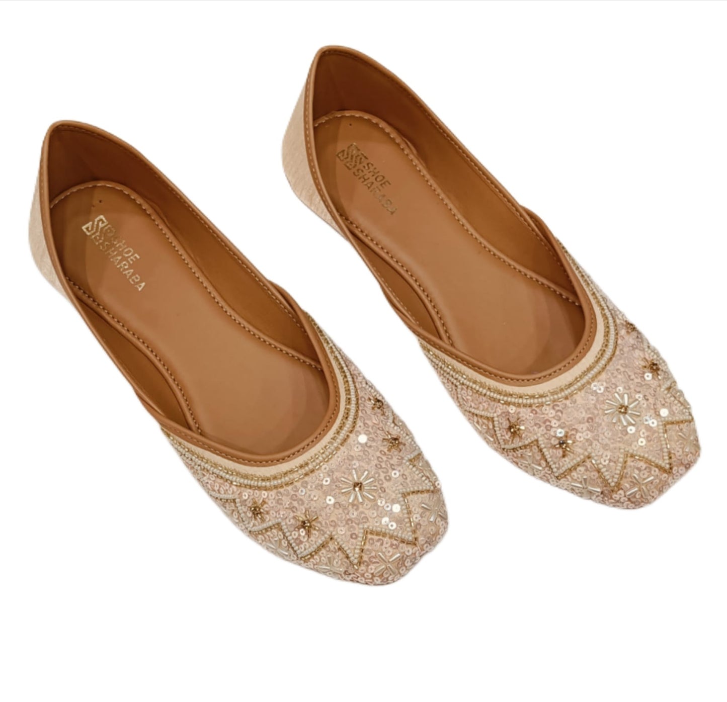 Elegant Embroidered Sequin Jutti for Women – Traditional Ethnic Footwear (LJ-K11)
