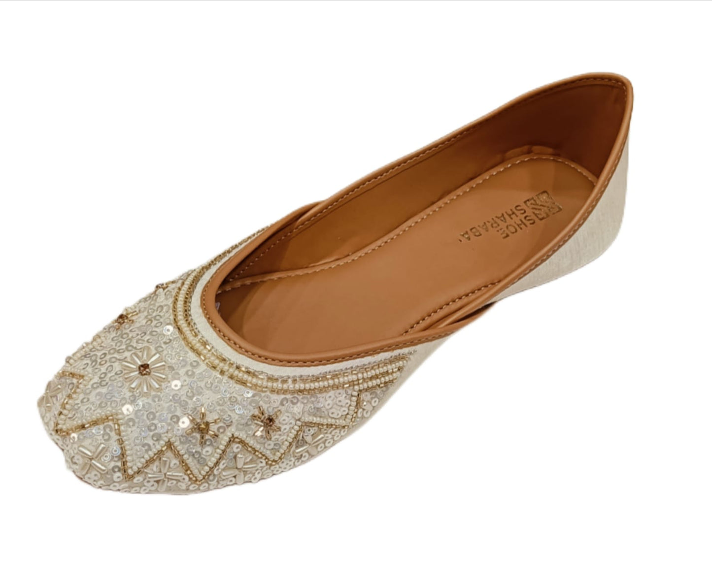 Elegant Embroidered Sequin Jutti for Women – Traditional Ethnic Footwear (LJ-K11)