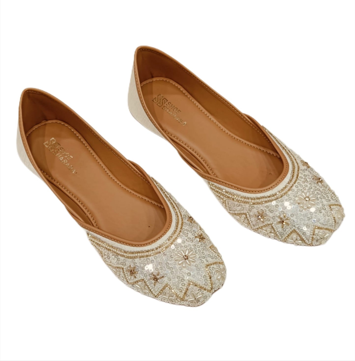 Elegant Embroidered Sequin Jutti for Women – Traditional Ethnic Footwear (LJ-K11)
