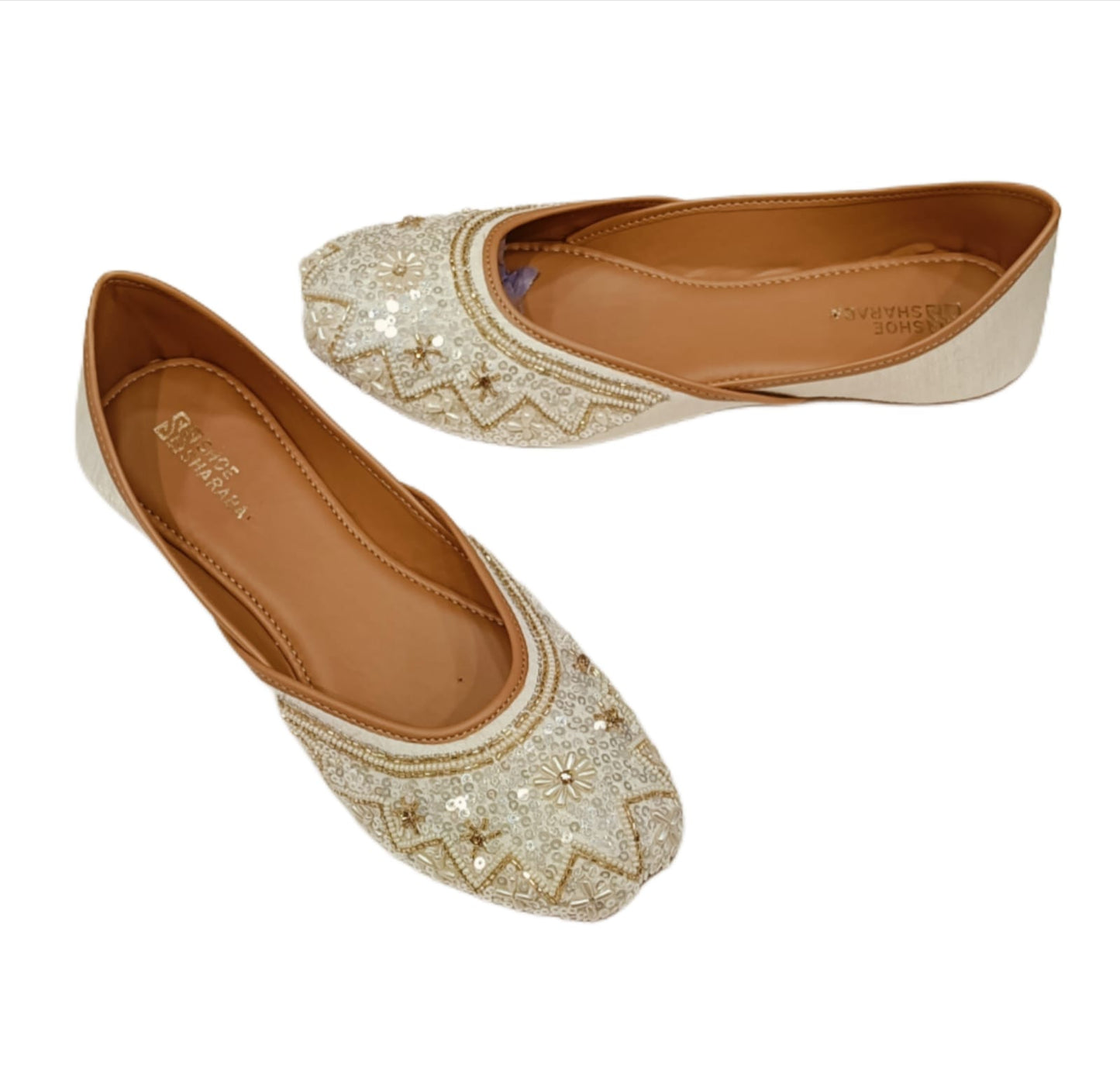 Elegant Embroidered Sequin Jutti for Women – Traditional Ethnic Footwear (LJ-K11)