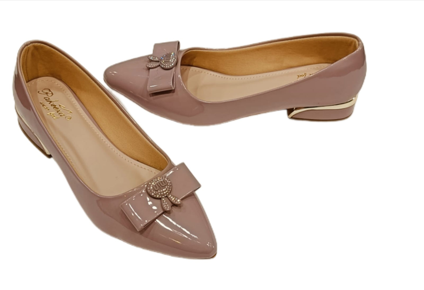 Elegant Patent Bow Ballerina Flats for Women (LB-2004)