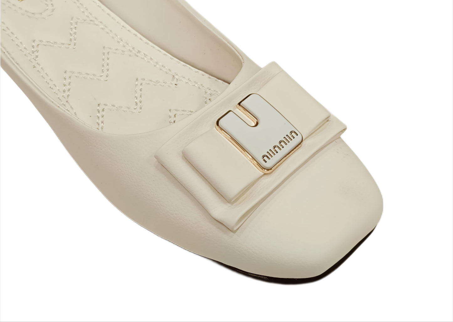 Elegant Bow Detail Square Toe Ballerina Flats for Women (LB-2005)