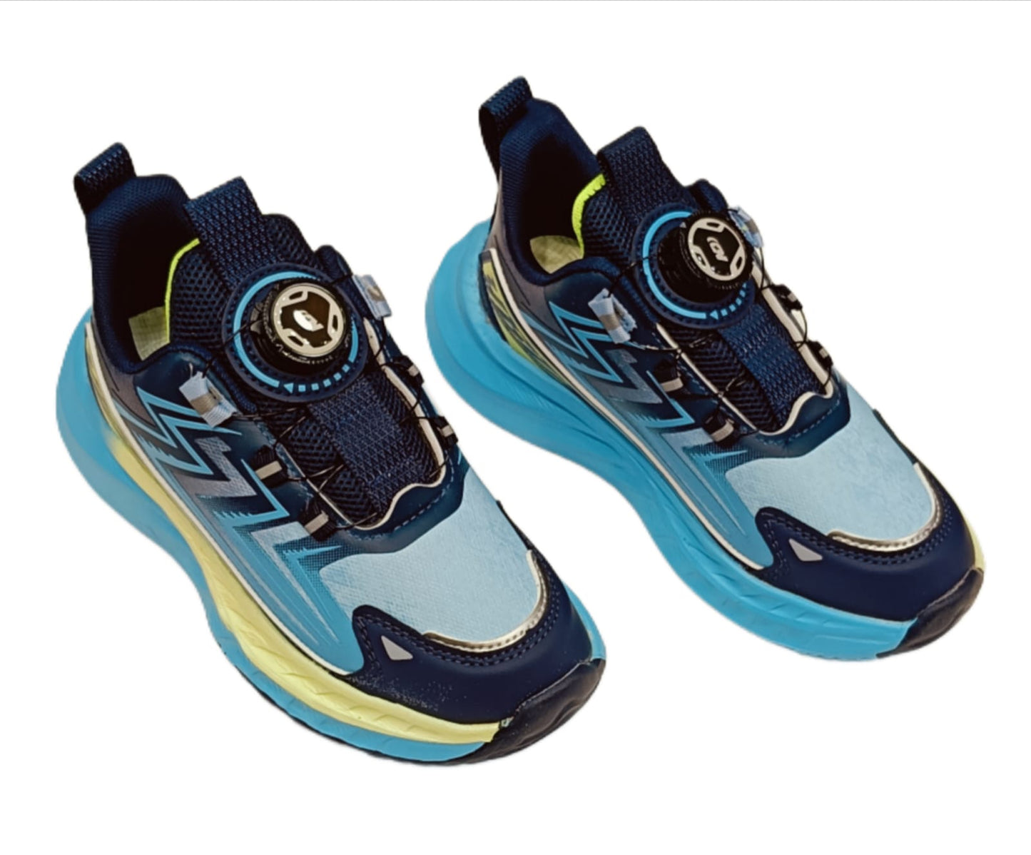 Blue Sports Sneakers with Dial Closure – Lightweight, Breathable &Shock-Absorbent(SS-B330)