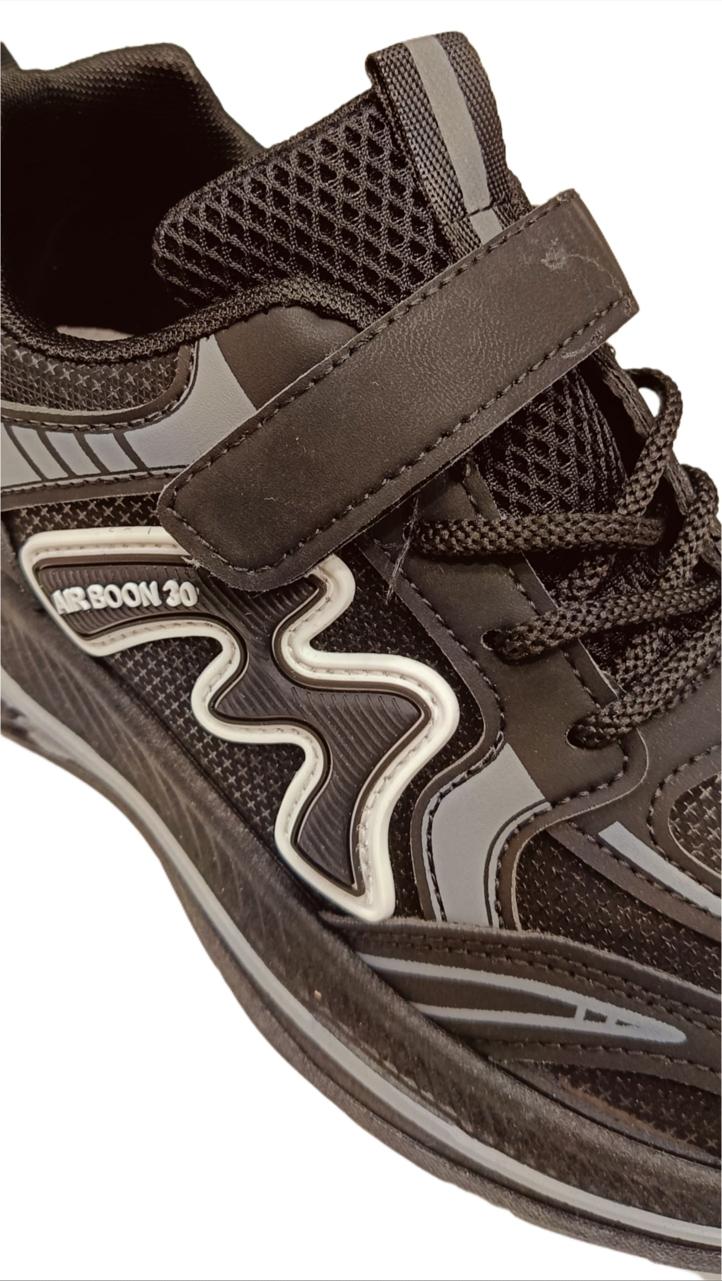 Stylish Sports Sneakers with Velcro Strap & Lace Design – Lightweight, Breathable & Shock-Absorbent (SS-2980)