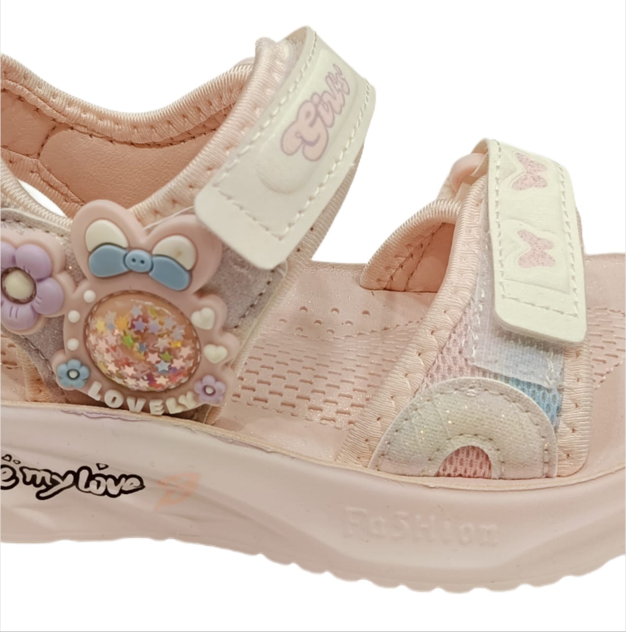 Girls’ Cute Cartoon Design Lightweight Velcro Sandals (KS-3509)