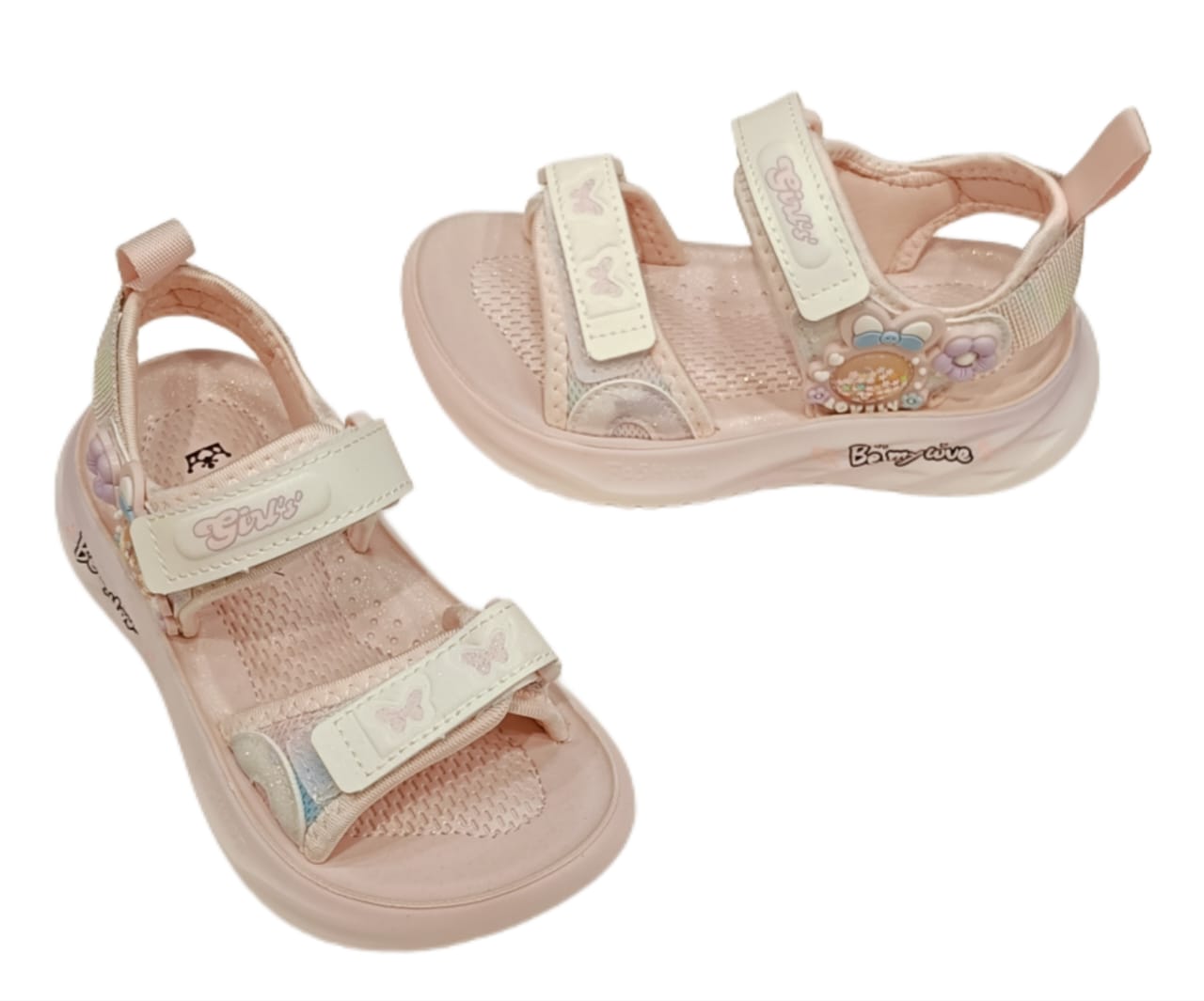 Girls’ Cute Cartoon Design Lightweight Velcro Sandals (KS-3509)