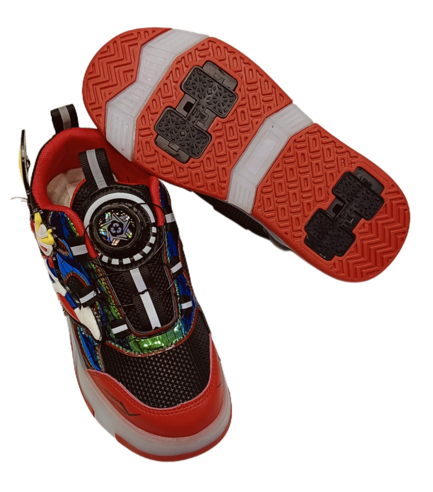 Kids’ LED Light-Up Shoes with Detachable Roller Wheels – 16 Modes of chargeable Skating Sneakers (KS-3754)