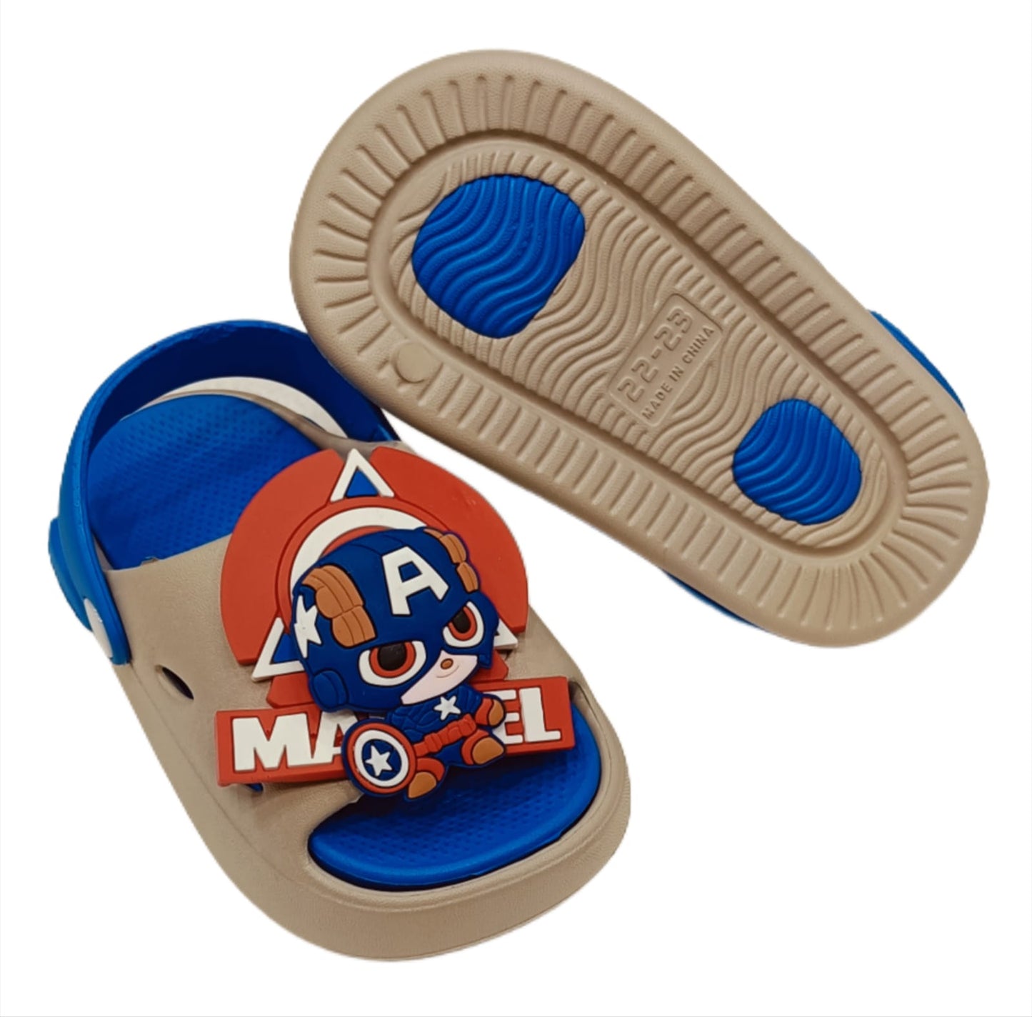 Kids Captain America Cartoon Clogs – Lightweight & Waterproof (KC-MARVEL)
