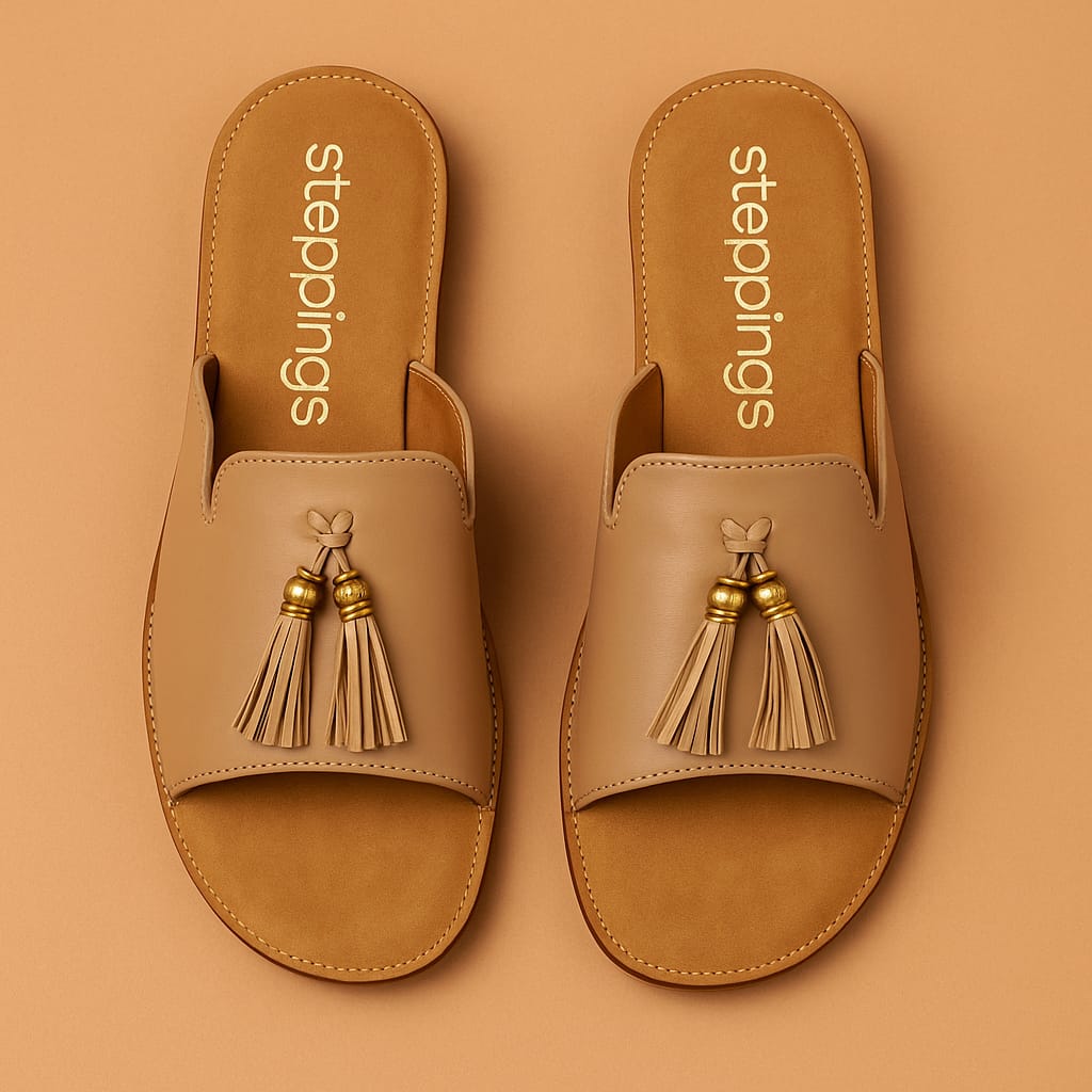 Steppings Women's Tassel Slip-On Flats – Premium Comfort (V906)