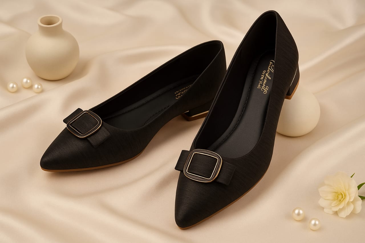 Elegant Buckle Pointed Toe Flats for women - Perfect for office and casual outings & ethinc parties.  (LB-2002)