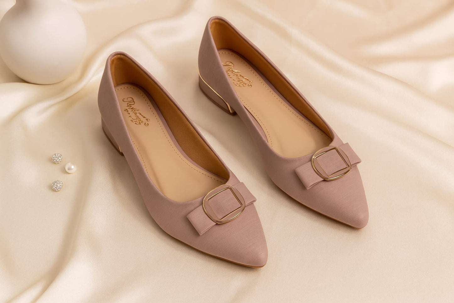 Elegant Buckle Pointed Toe Flats for women - Perfect for office and casual outings & ethinc parties.  (LB-2002)