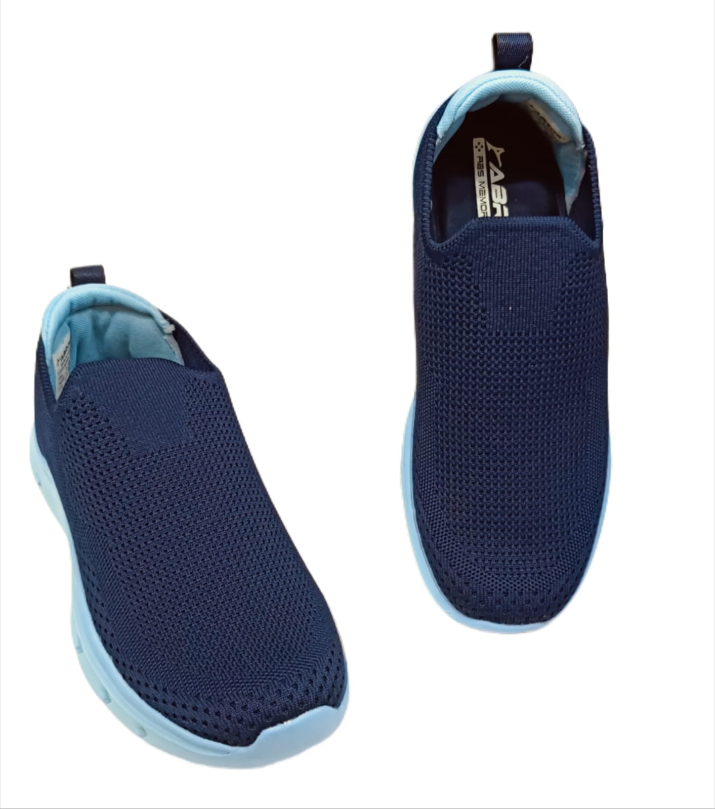 Women’s Navy Blue Mesh Slip-On Sports Shoes with Cushioned Sole (FAUNA)