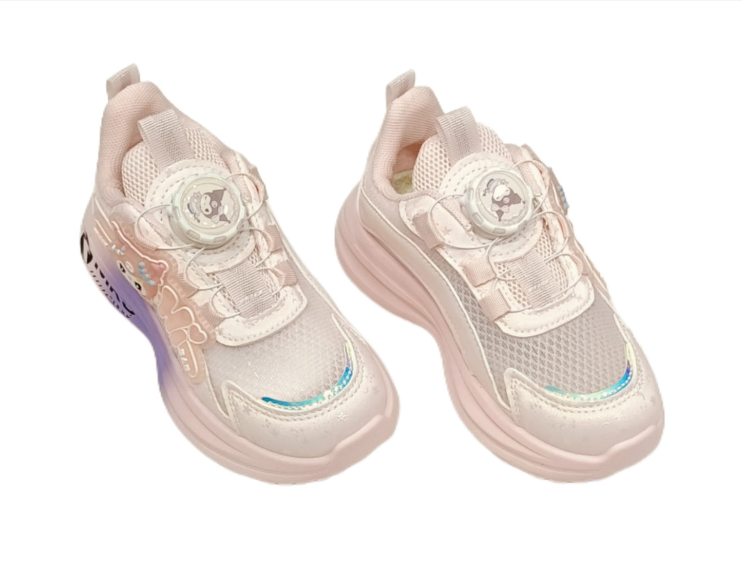 Kids’ Cartoon Character Sneakers – Pink Mesh Casual Sports Shoes (SS-8802)