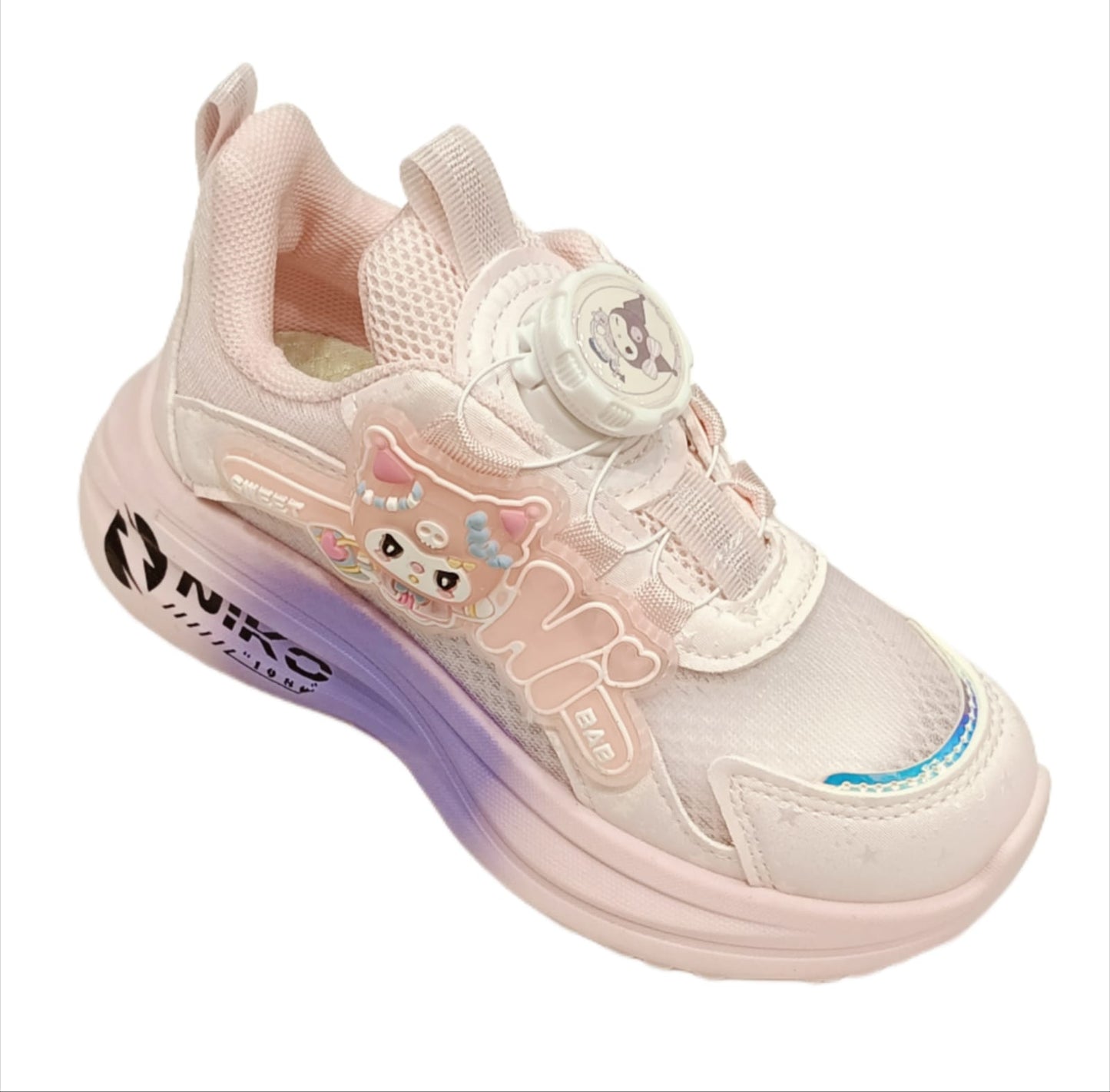Kids’ Cartoon Character Sneakers – Pink Mesh Casual Sports Shoes (SS-8802)