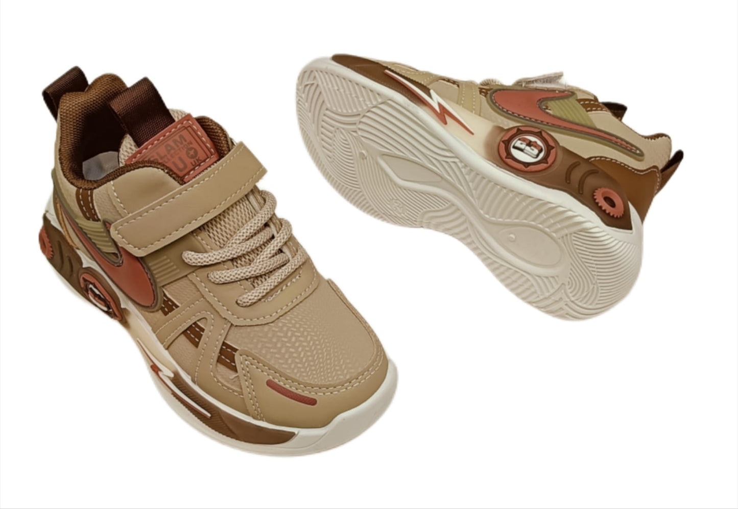 Kids’ Stylish Sports Sneakers with Velcro & Lace-Up Design – Dual Color Variants (SS-C82)