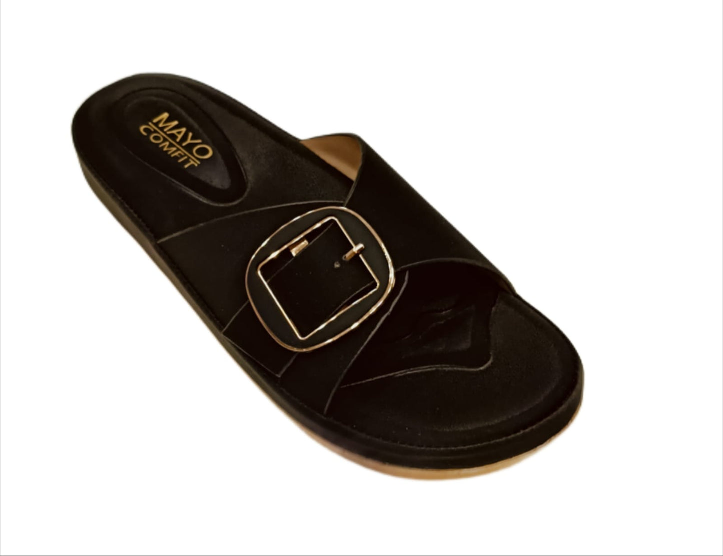 Mayo Comfit Women’s Slip-On Comfort Sandals with Stylish Buckle (LC-33036)