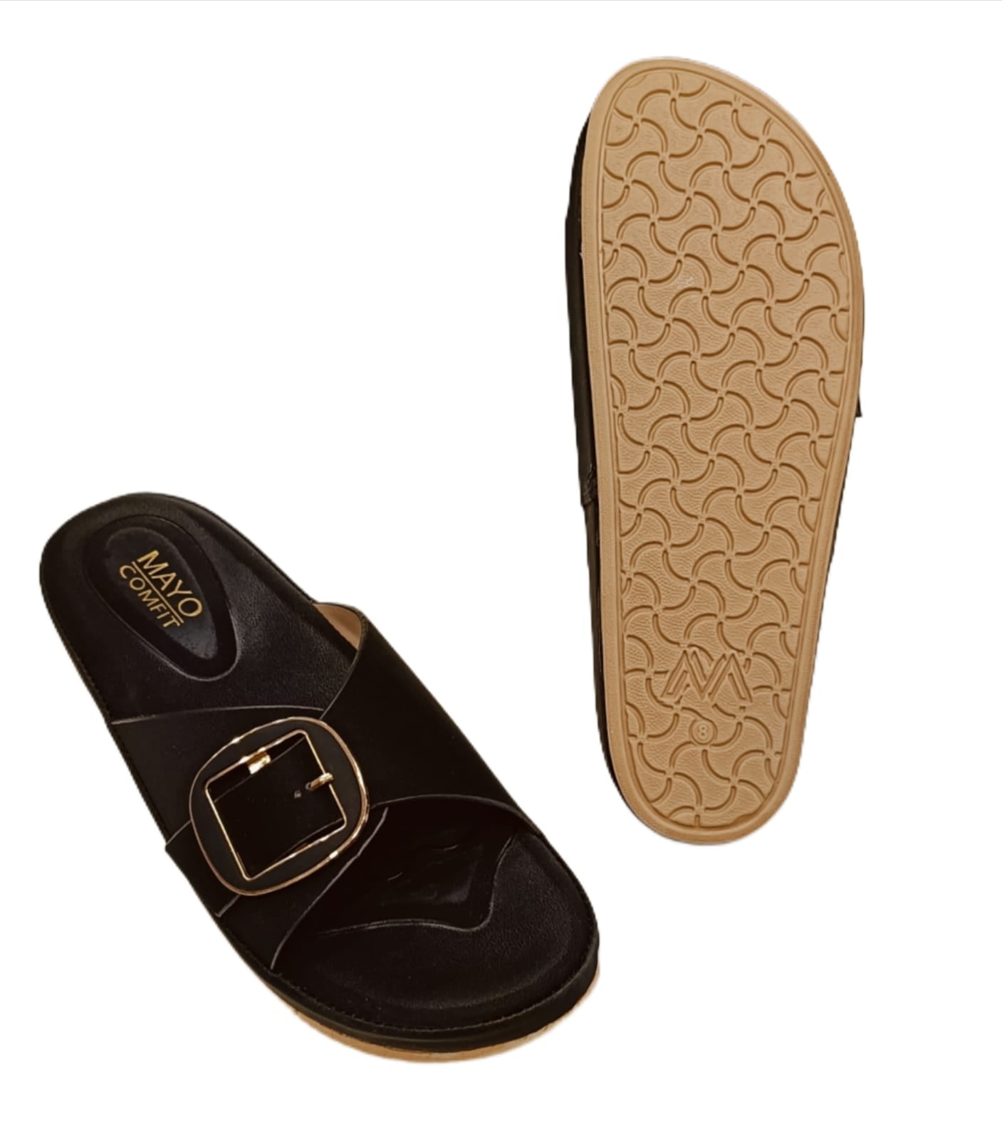 Mayo Comfit Women’s Slip-On Comfort Sandals with Stylish Buckle (LC-33036)