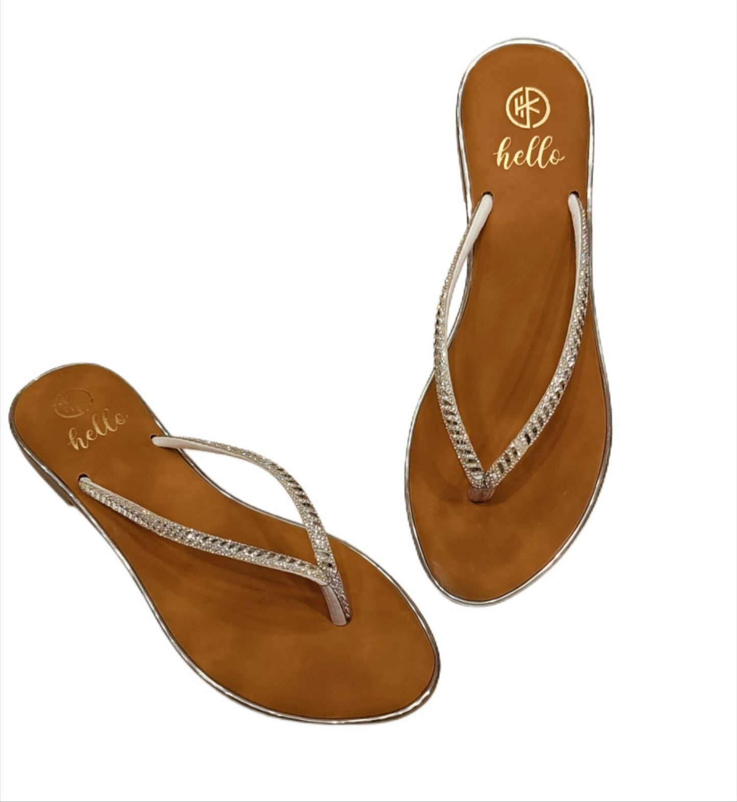 Hello Women’s Stylish Embellished Flip-Flop Sandals (LC-742)