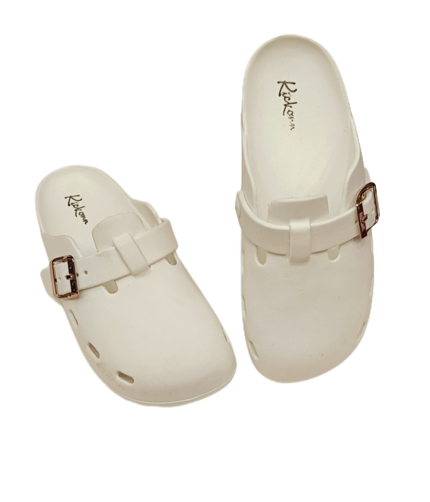 Women’s Buckle Strap Clogs – Stylish Lightweight Casual Footwear (KKN-006)
