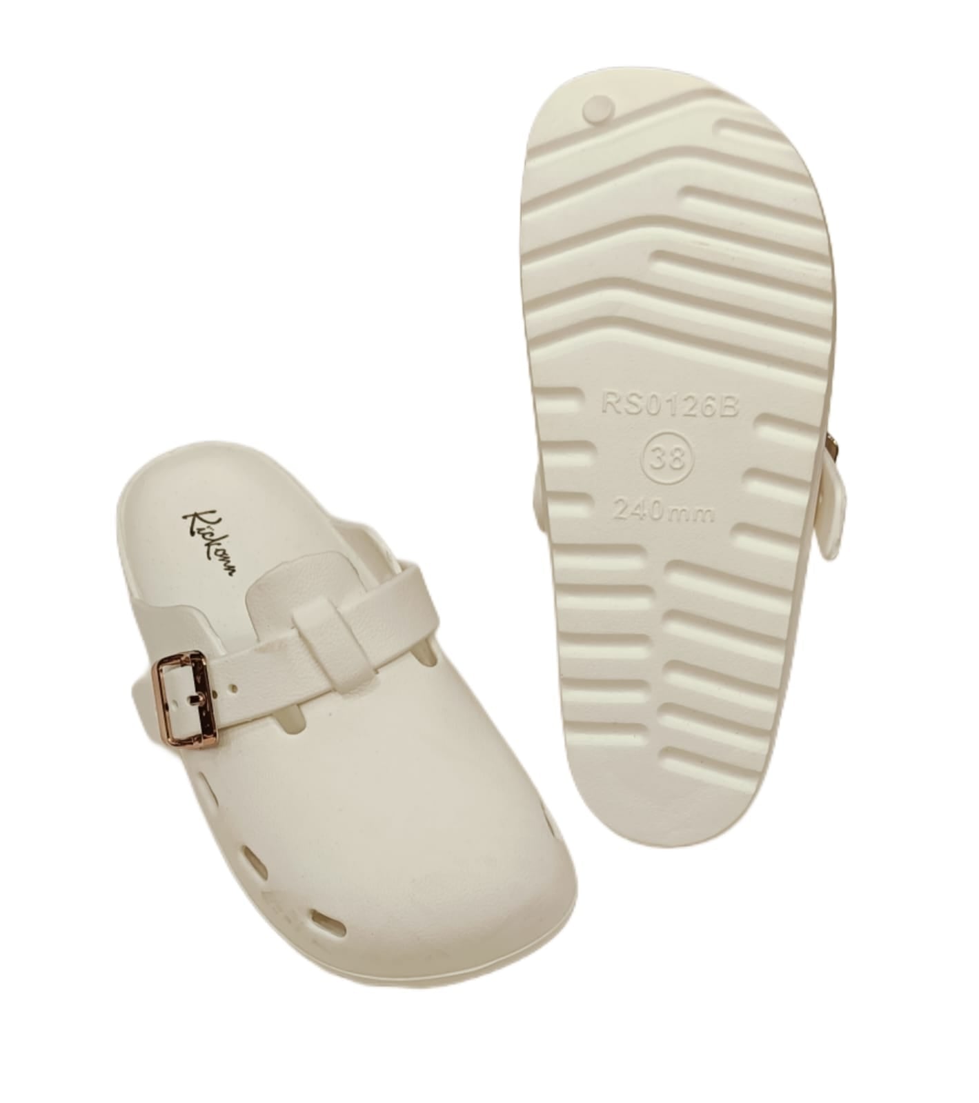 Women’s Buckle Strap Clogs – Stylish Lightweight Casual Footwear (KKN-006)