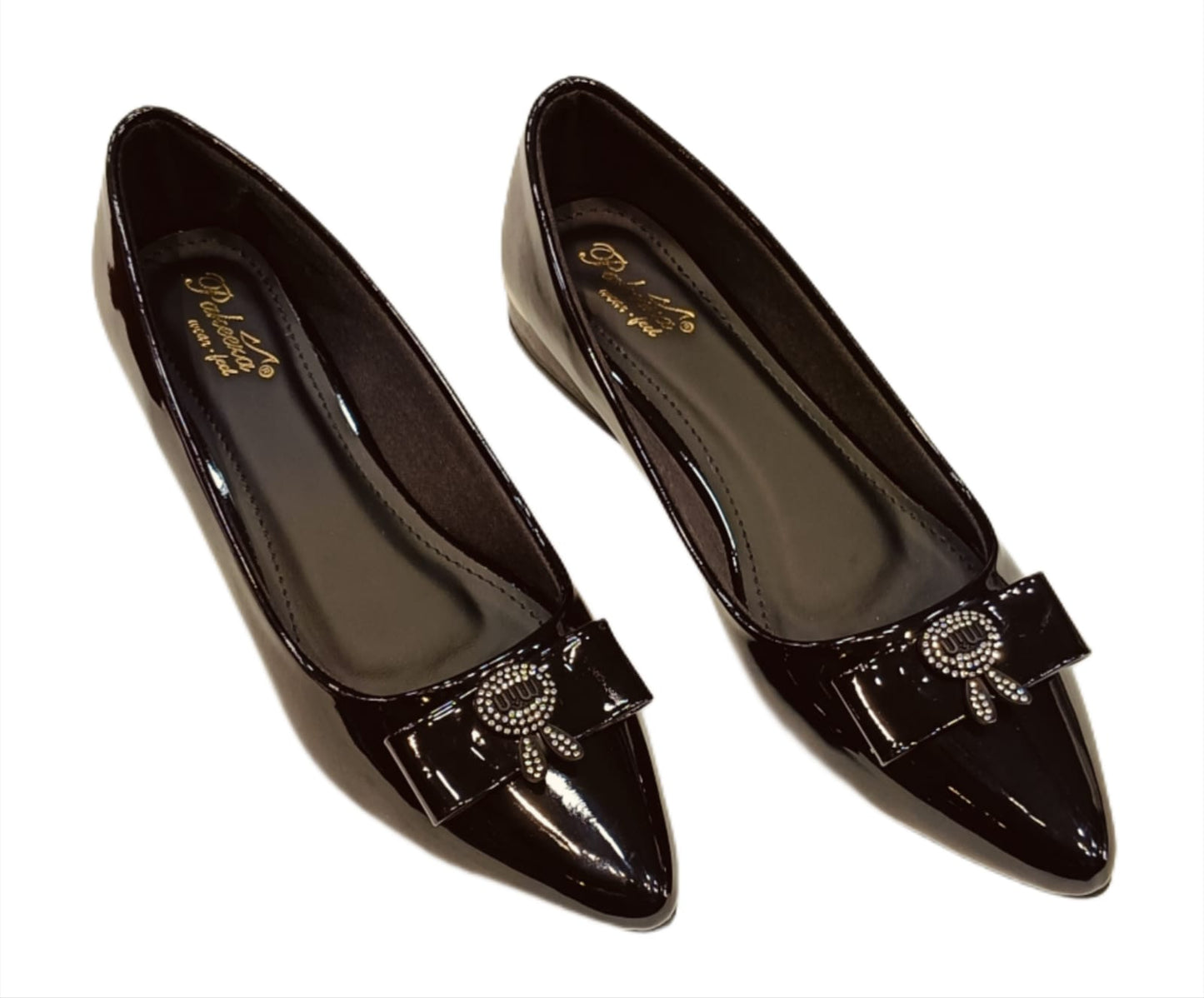 Elegant Patent Bow Ballerina Flats for Women (LB-2004)