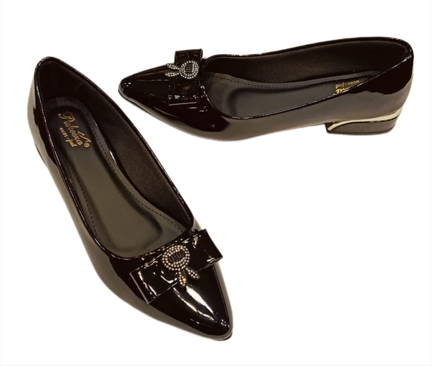 Elegant Patent Bow Ballerina Flats for Women (LB-2004)