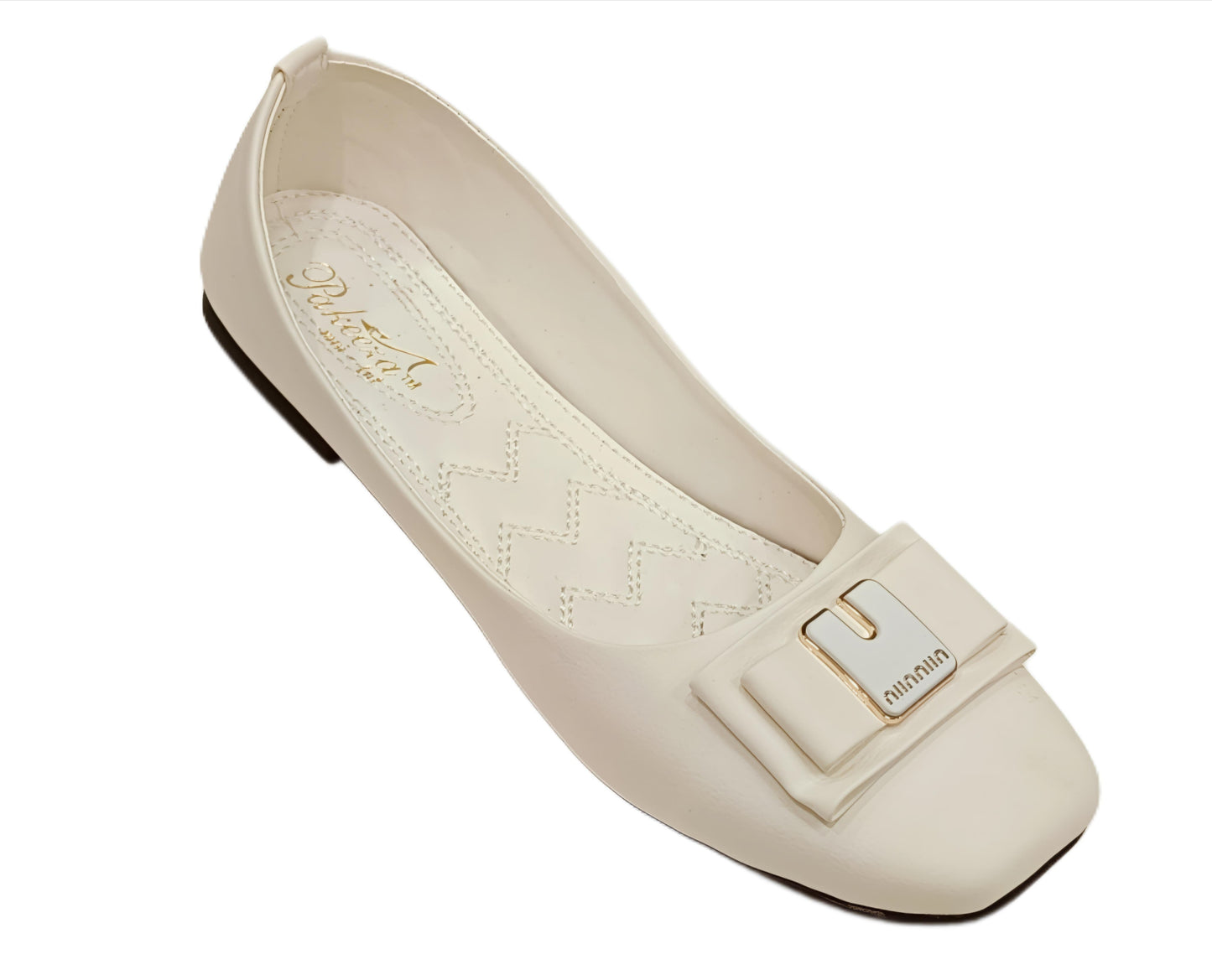 Elegant Bow Detail Square Toe Ballerina Flats for Women (LB-2005)