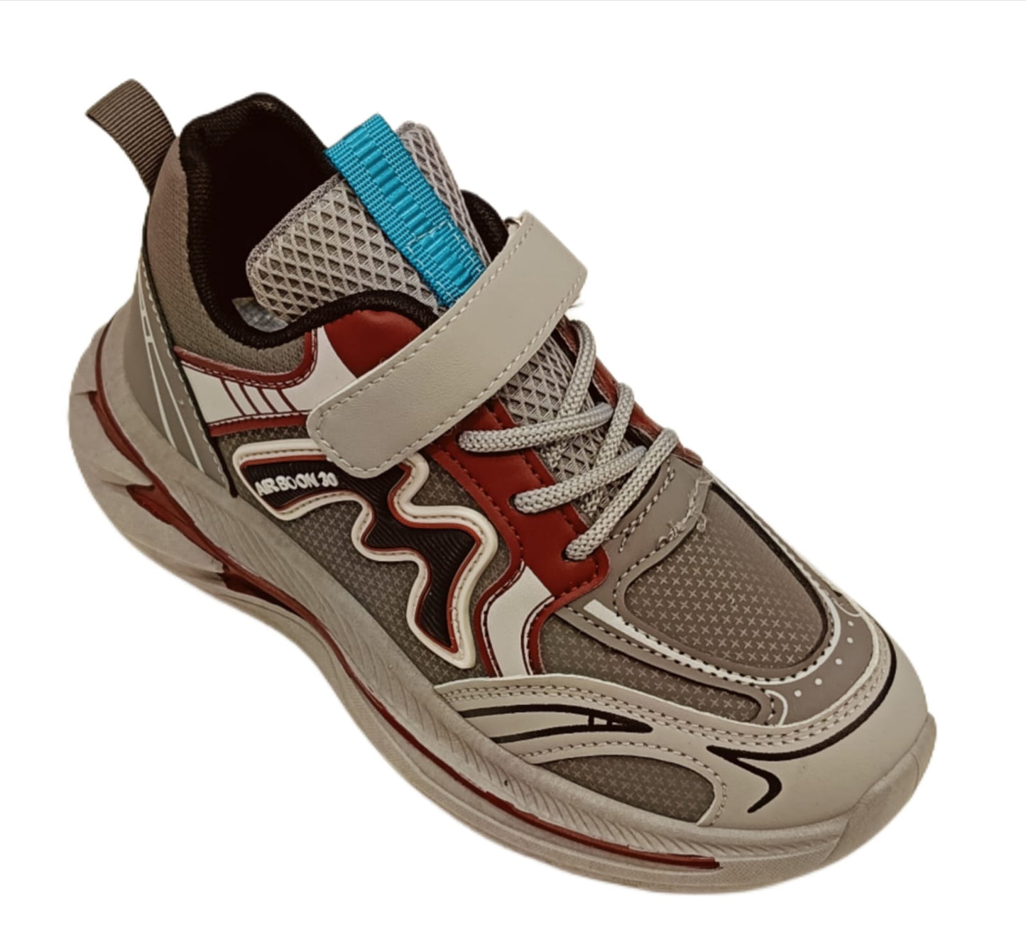 Stylish Sports Sneakers with Velcro Strap & Lace Design – Lightweight, Breathable & Shock-Absorbent (SS-2980)