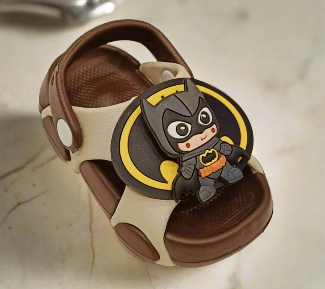 Children's sandal with a Batman character clip on a white background