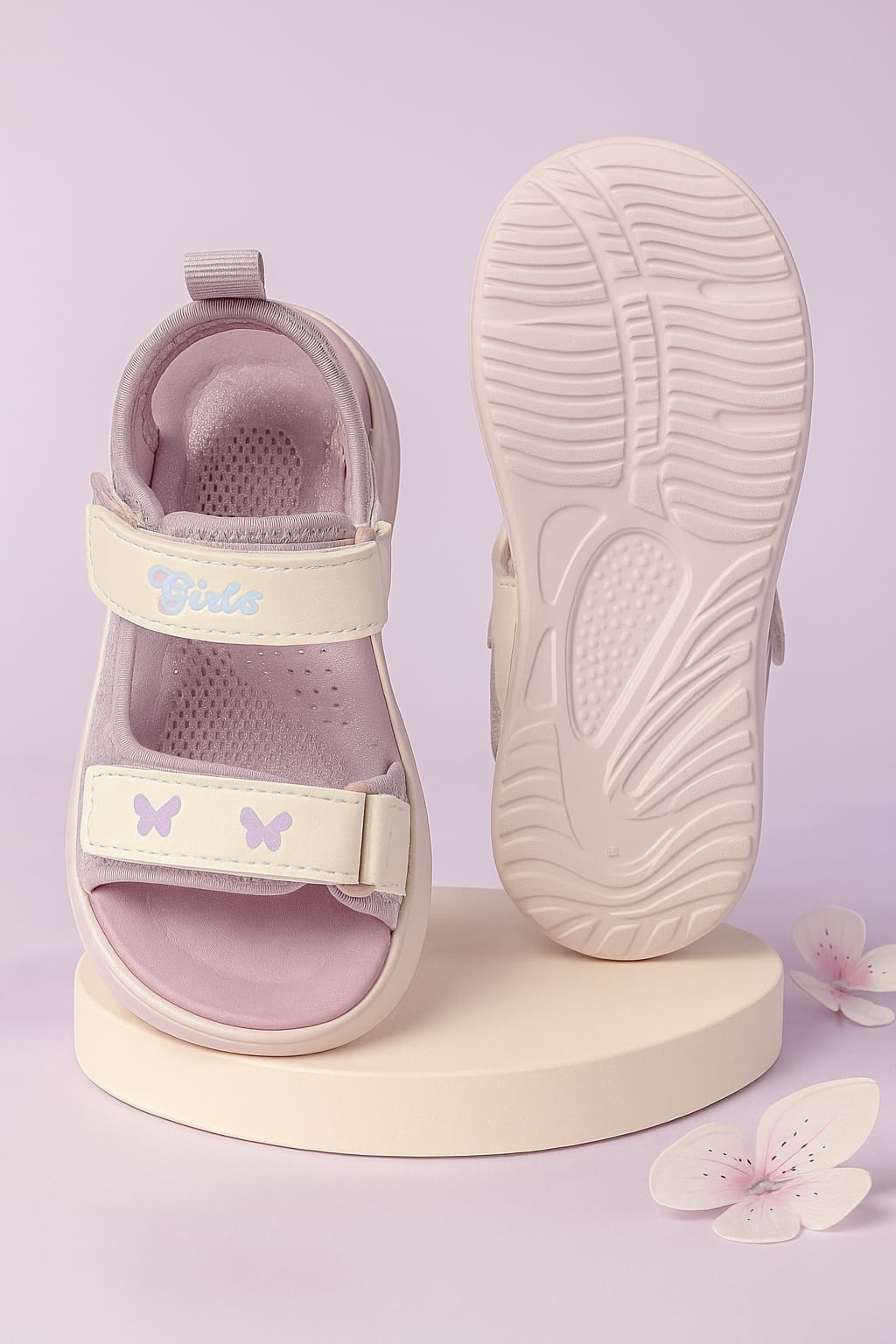 Girls’ Cute Cartoon Design Lightweight Velcro Sandals (KS-3509)