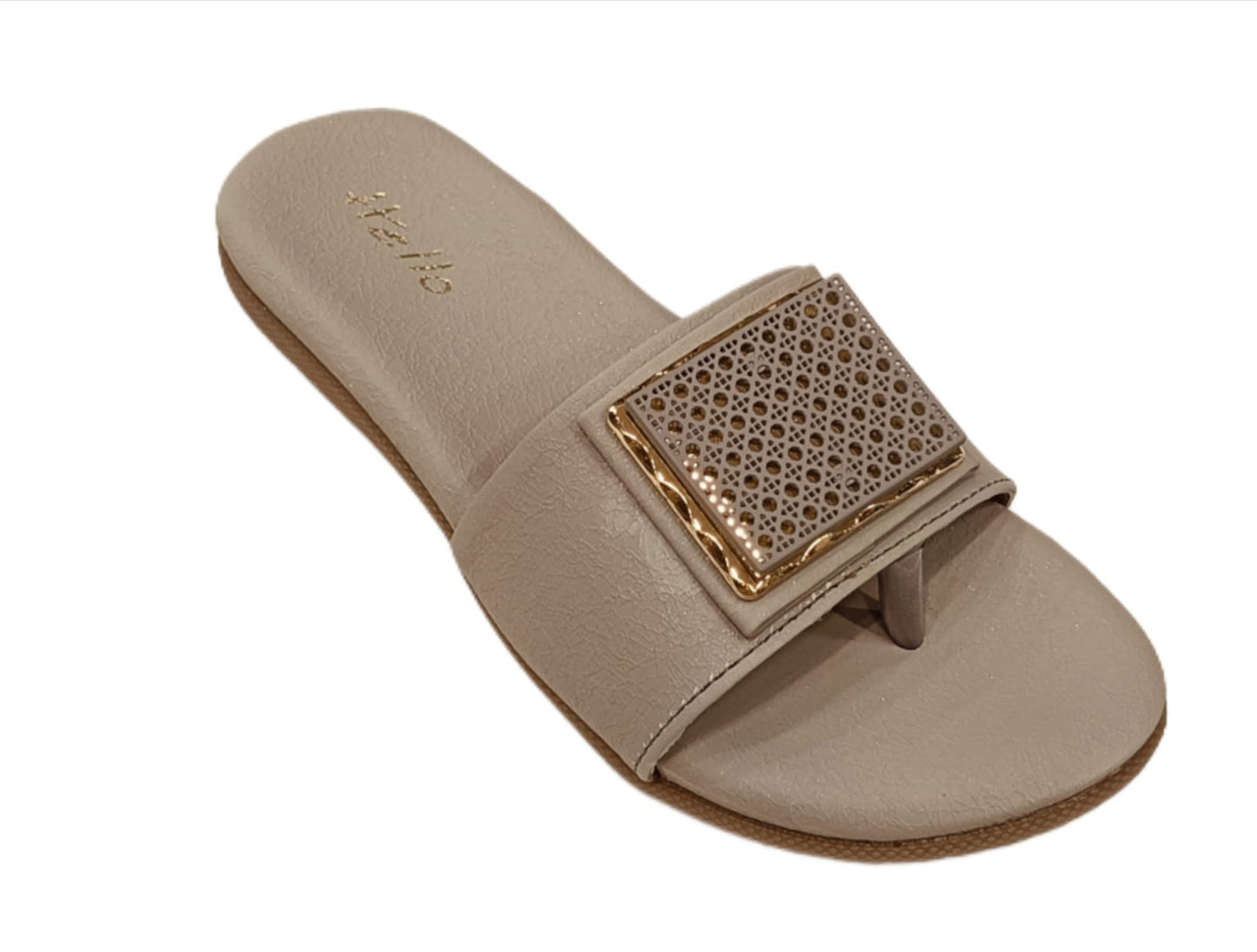 Kids’ Stylish Slip-On Chappal with Square Embellished Strap – Comfortable Daily Wear Sandals (KC-03)