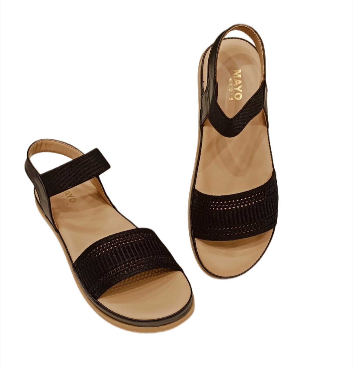 Kids’ Comfortable Casual Sandals with Elastic Strap & Textured Front Band (KC-05)