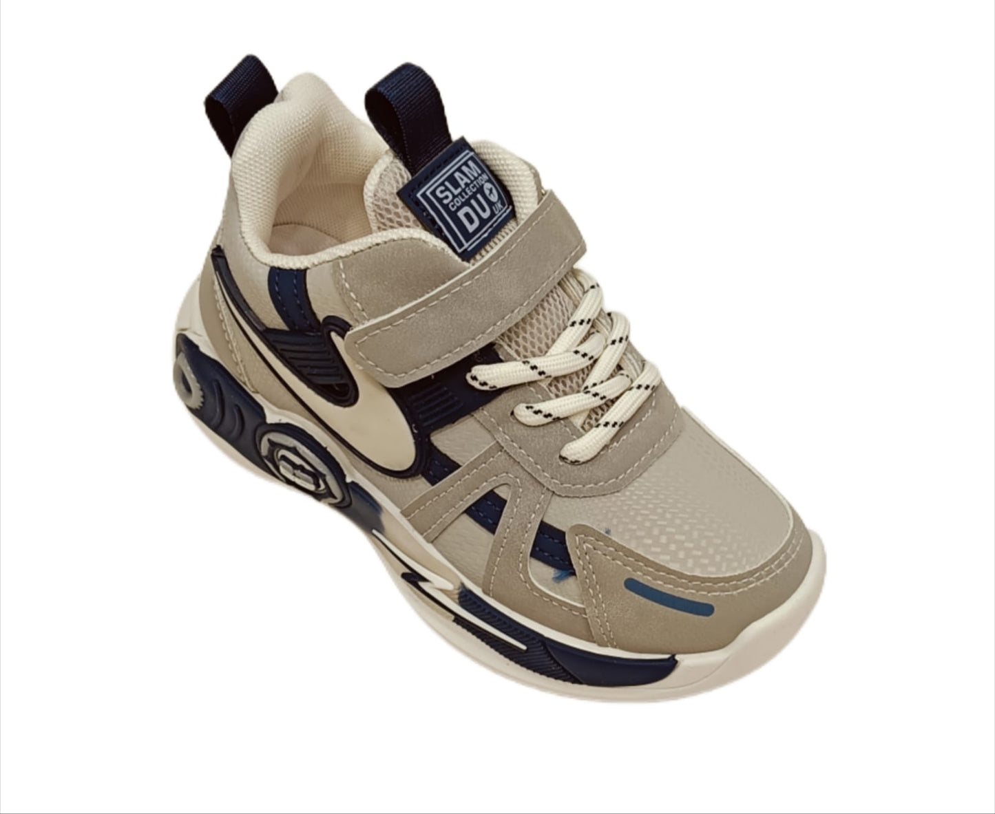 Kids’ Stylish Sports Sneakers with Velcro & Lace-Up Design – Dual Color Variants (SS-C82)