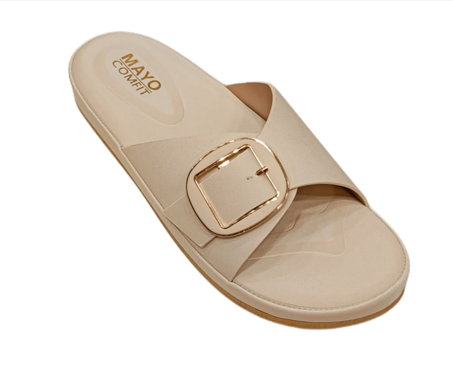 Mayo Comfit Women’s Slip-On Comfort Sandals with Stylish Buckle (LC-33036)