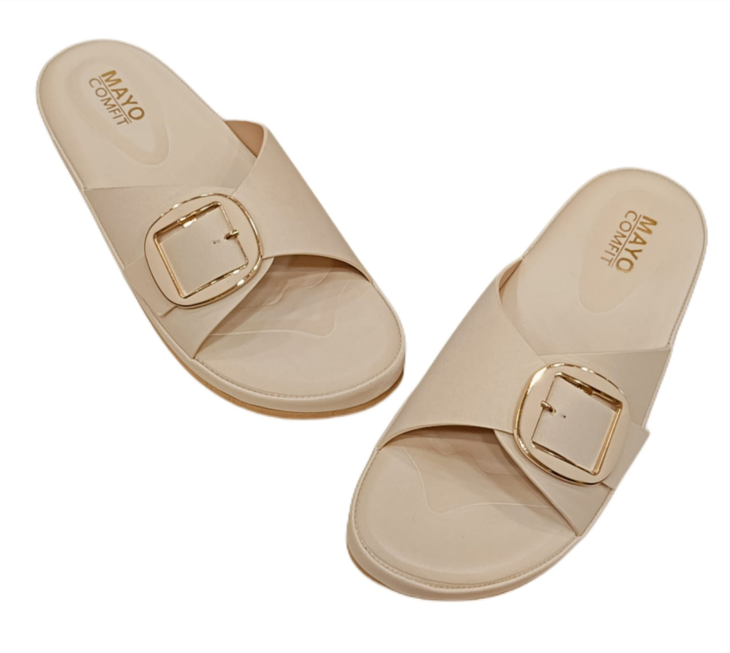 Mayo Comfit Women’s Slip-On Comfort Sandals with Stylish Buckle (LC-33036)
