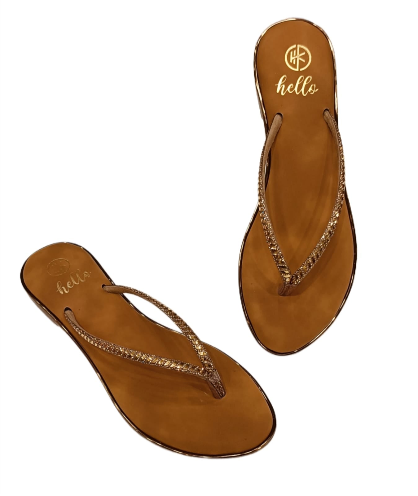 Hello Women’s Stylish Embellished Flip-Flop Sandals (LC-742)