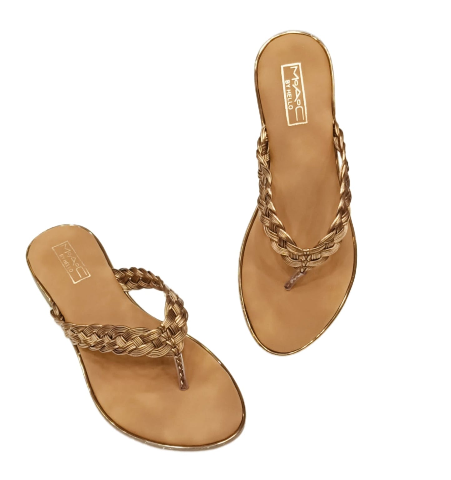 Mac by Hello Women’s Braided Strap Flip-Flop Flats (LC-736)